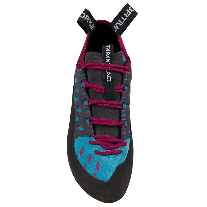 Womens Tarantulace Climbing Shoe-Climbing Shoes-La Sportiva-Topaz/Red Plum-Mountain Sports