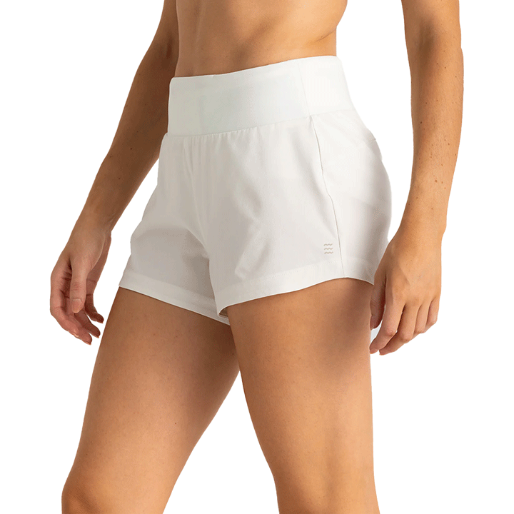 Womens Bamboo Lined Active Breeze 3" Short-Shorts-Free Fly-Sea Salt-Mountain Sports