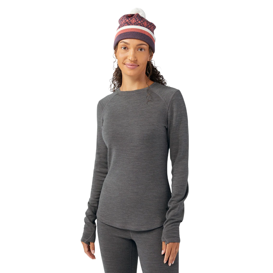 Womens Basis Peakwool Midweight Crew LS-Base Layers-Stio-Magnet Heather-Mountain Sports