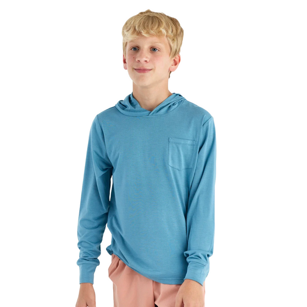 Youth Bamboo Shade Hoodie-Hoodies-Free Fly-Bluestone-Mountain Sports
