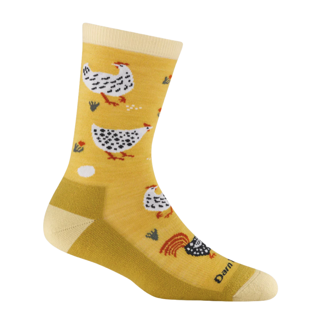 Womens Mother Clucker Crew Lightweight Lifestyle Sock-Socks & Underwear-Darn Tough-Sunny-Mountain Sports