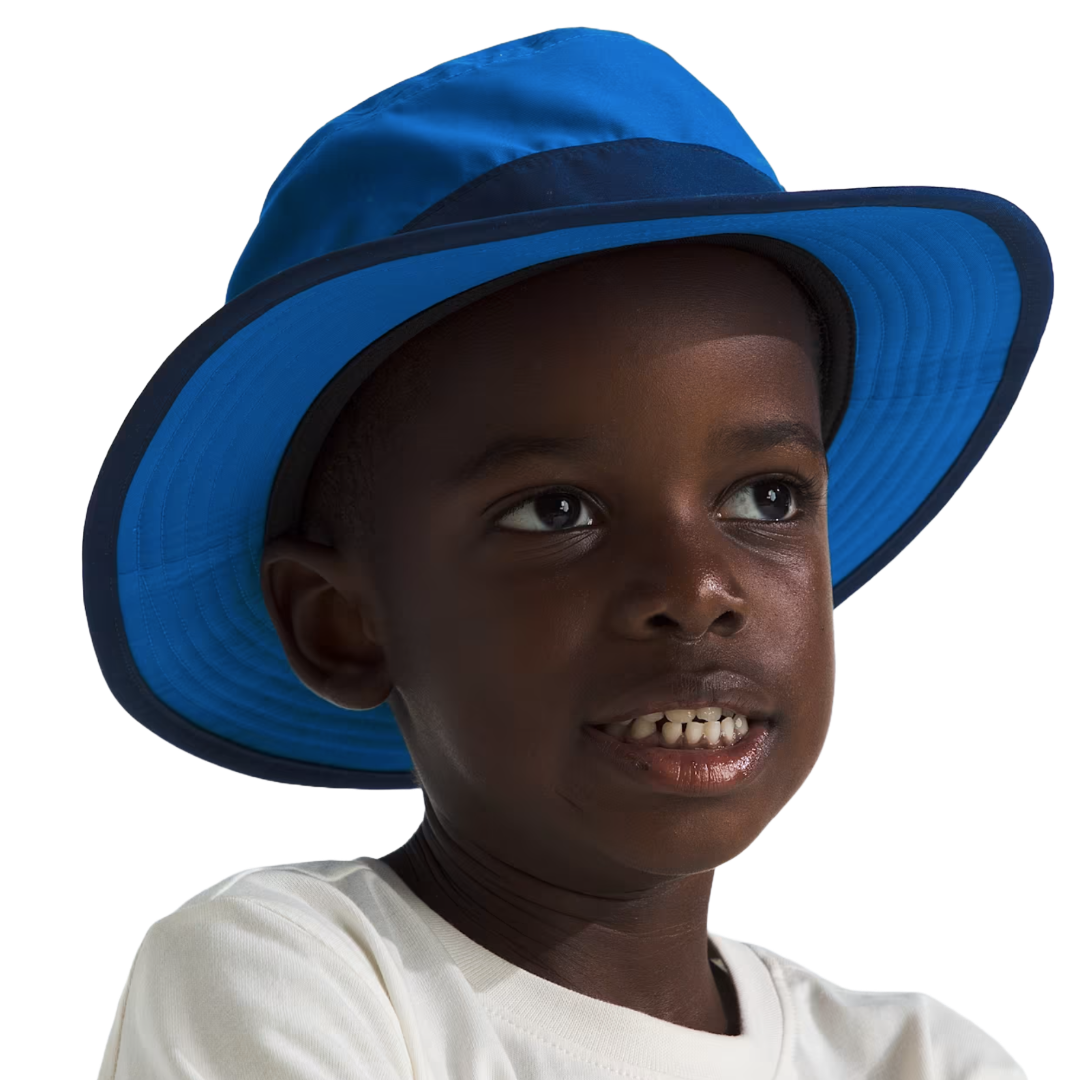 Kids Class V Brimmer Hat-Hats-The North Face-Hero Blue TNF Topo Phantom Print-Mountain Sports