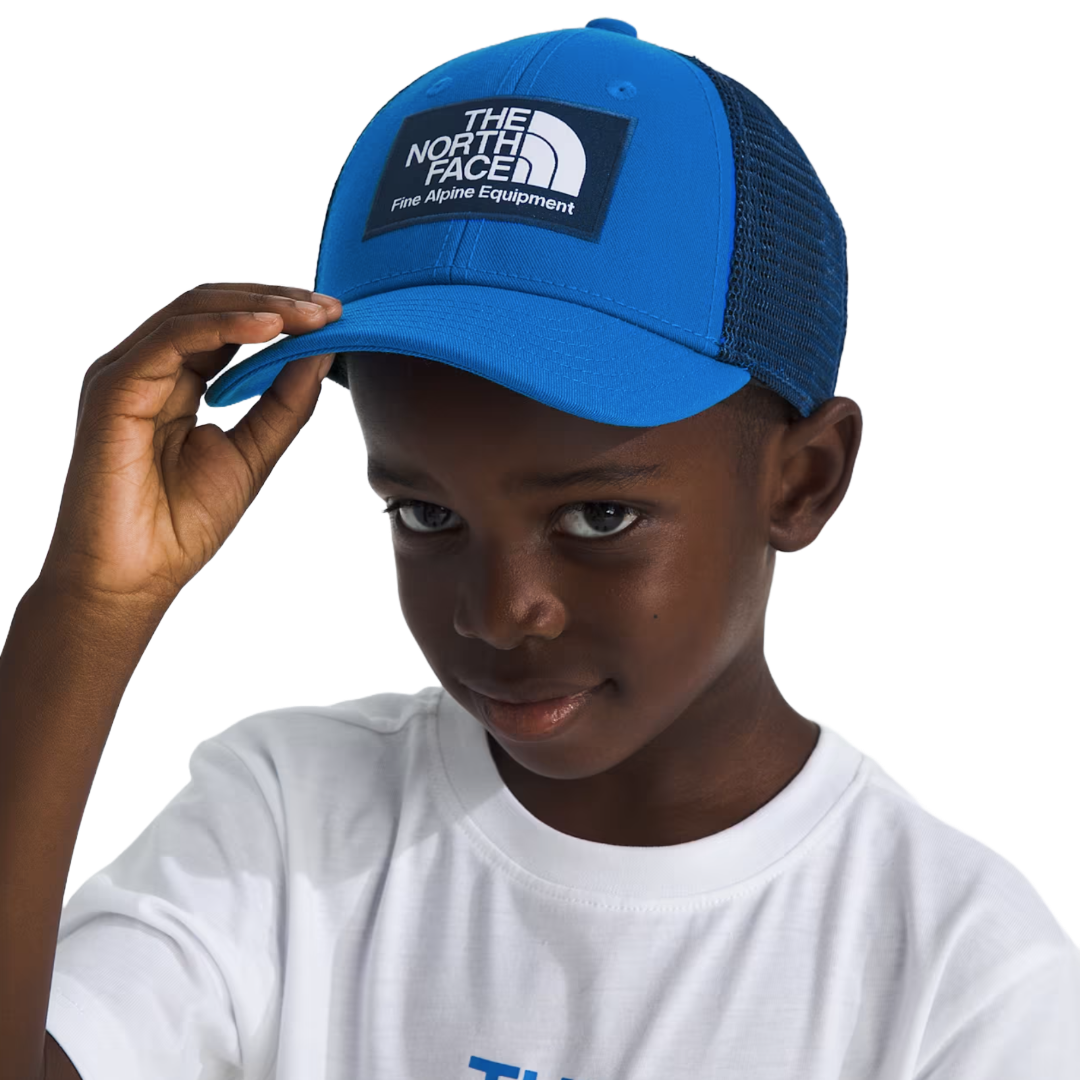 Kids Mudder Trucker Hat-Hats-The North Face-Hero Blue/Estate Blue-Mountain Sports
