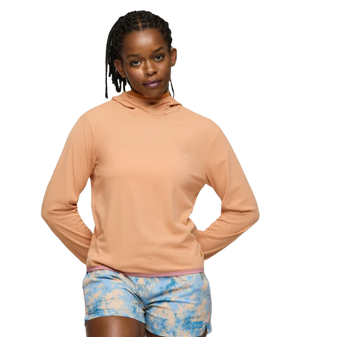 Womens Sombra Sun Hoodie-Long Sleeve Shirts-Cotopaxi-Apricot-Mountain Sports