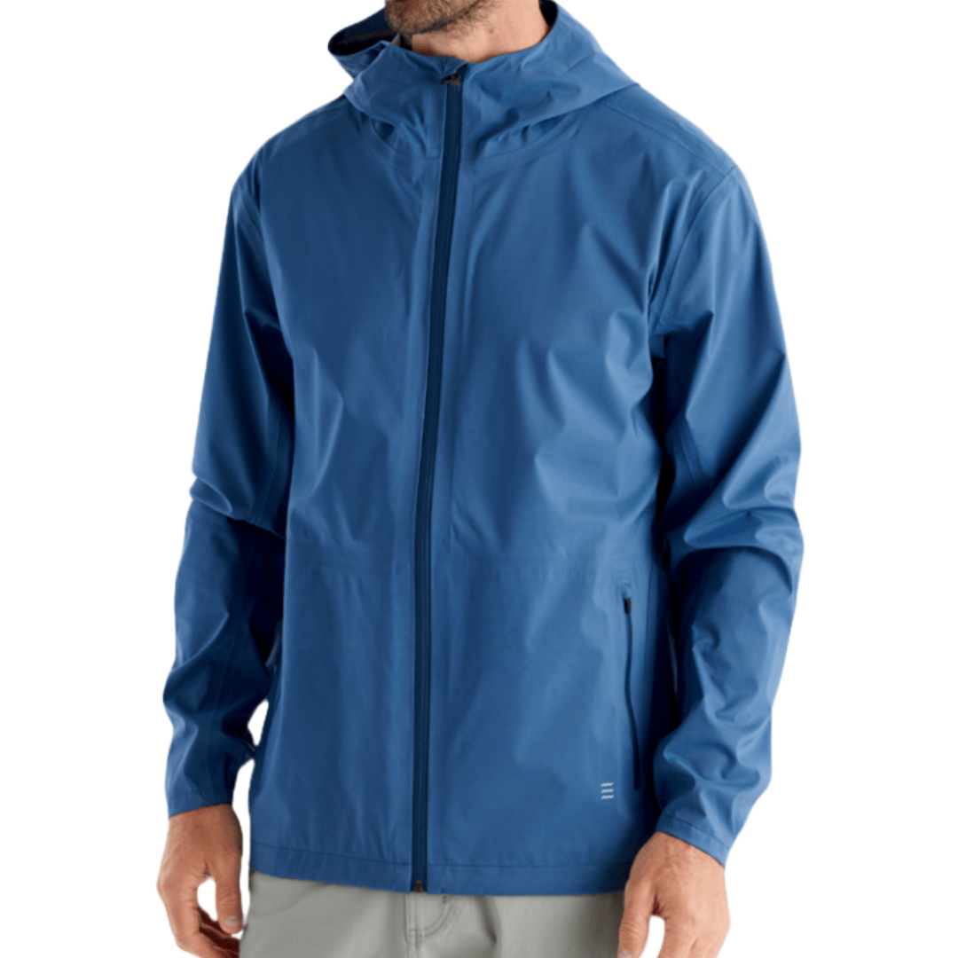 Mens Cloudshield Rain Jacket-Rain Jackets-Free Fly-Heron Blue-Mountain Sports