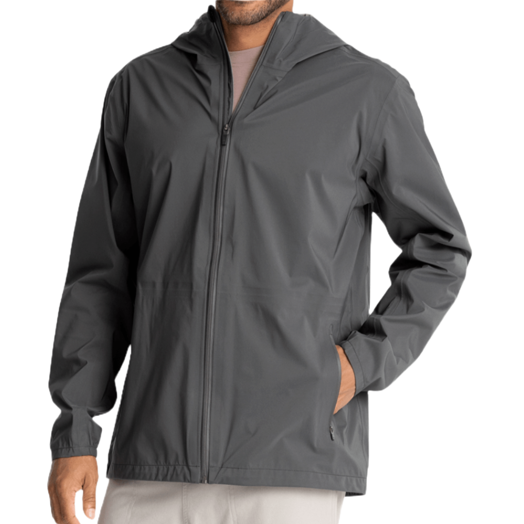 Mens Cloudshield Rain Jacket-Rain Jackets-Free Fly-Black Sand-Mountain Sports