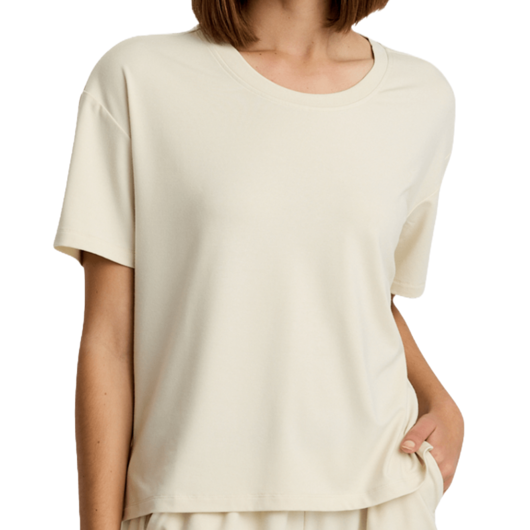 Womens Bamboo Flex Sunday Tee-Short Sleeve Shirts-Free Fly-Birch-Mountain Sports