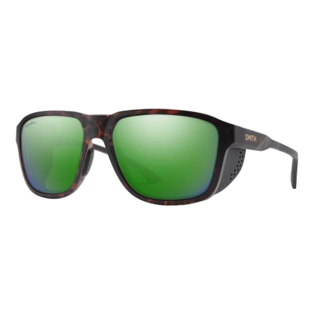 Embark Sunglasses-Sunglasses-Smith Optics-Matte Tortoise + ChromaPop Polarized Green Mirror Lens-Mountain Sports