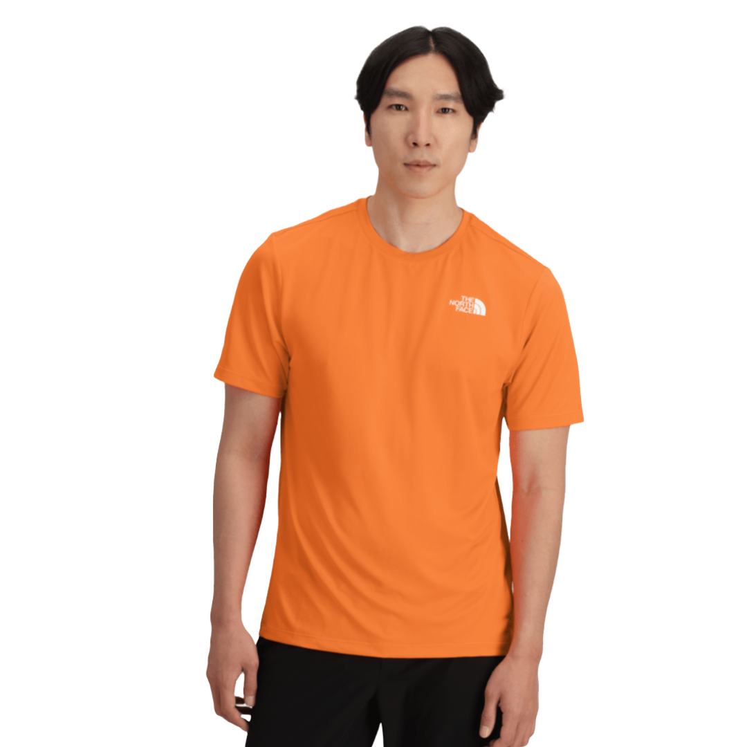 Mens 24/7 Short Sleeve Shirt-Short Sleeve Shirts-The North Face-Digital Orange-Mountain Sports