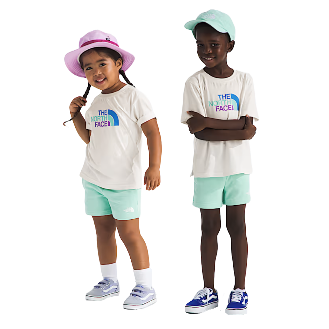 Kids Cotton Summer Set - Graphic-Clothing Sets-The North Face-White Dune/Bright Foam-Mountain Sports