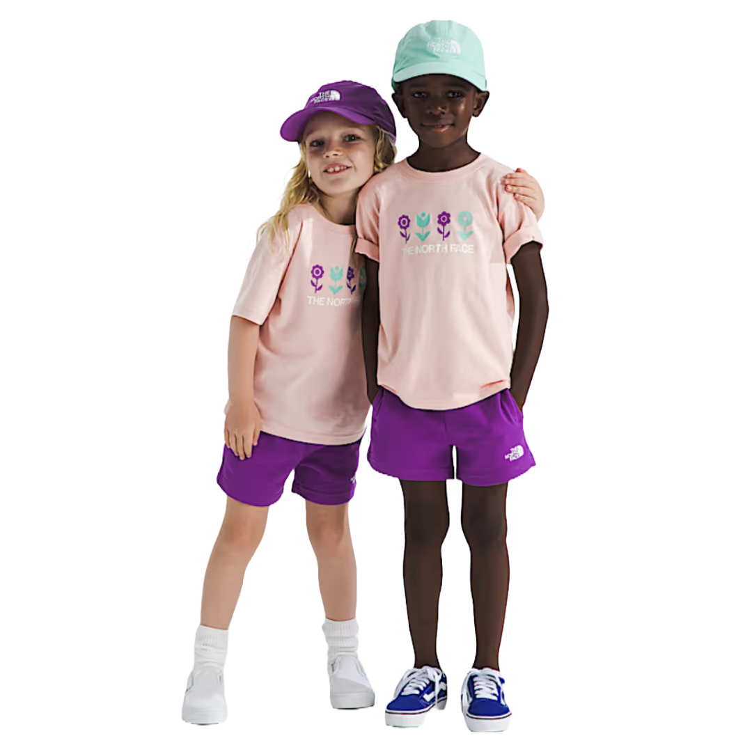 Kids Cotton Summer Set - Graphic-Clothing Sets-The North Face-Pink Moss/Grape-Mountain Sports