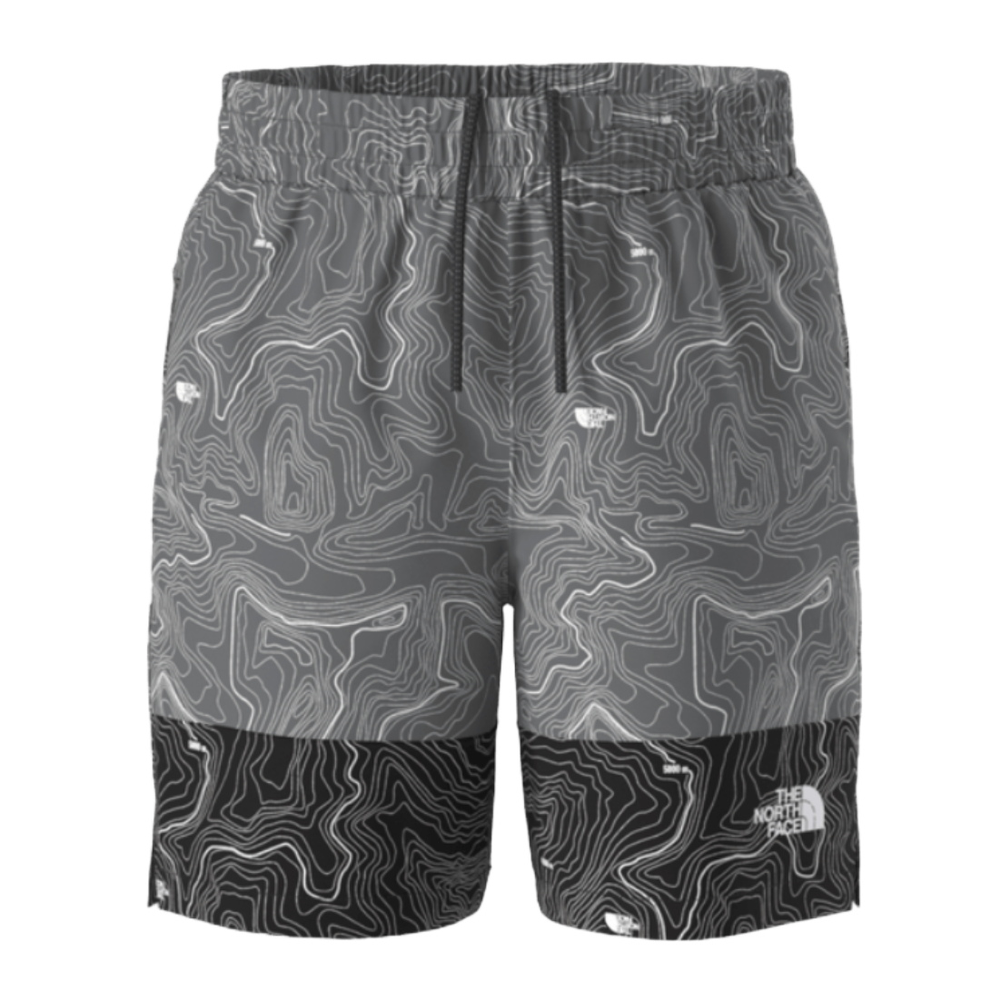 Boys Class V Pathfinder Pull-On Short-Shorts-The North Face-Smoked Pearl TNF Topo Phantom Print/TNF Black TNF Topo Phantom Print-Mountain Sports