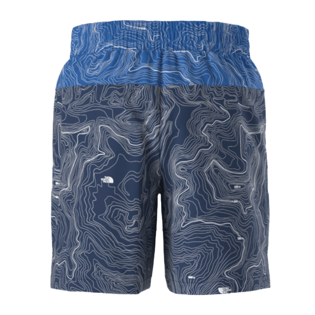Boys Class V Pathfinder Pull-On Short-Shorts-The North Face-Smoked Pearl TNF Topo Phantom Print/TNF Black TNF Topo Phantom Print-Mountain Sports