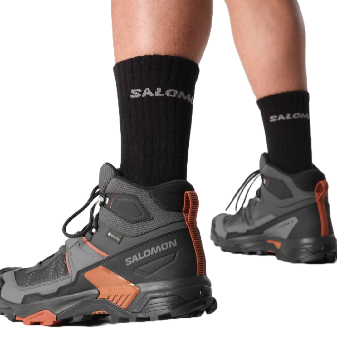 Mens X Ultra 5 Mid GTX Boot-Hiking Boots-Salomon-Asphalt / Castlerock / Burnt Ochre-Mountain Sports