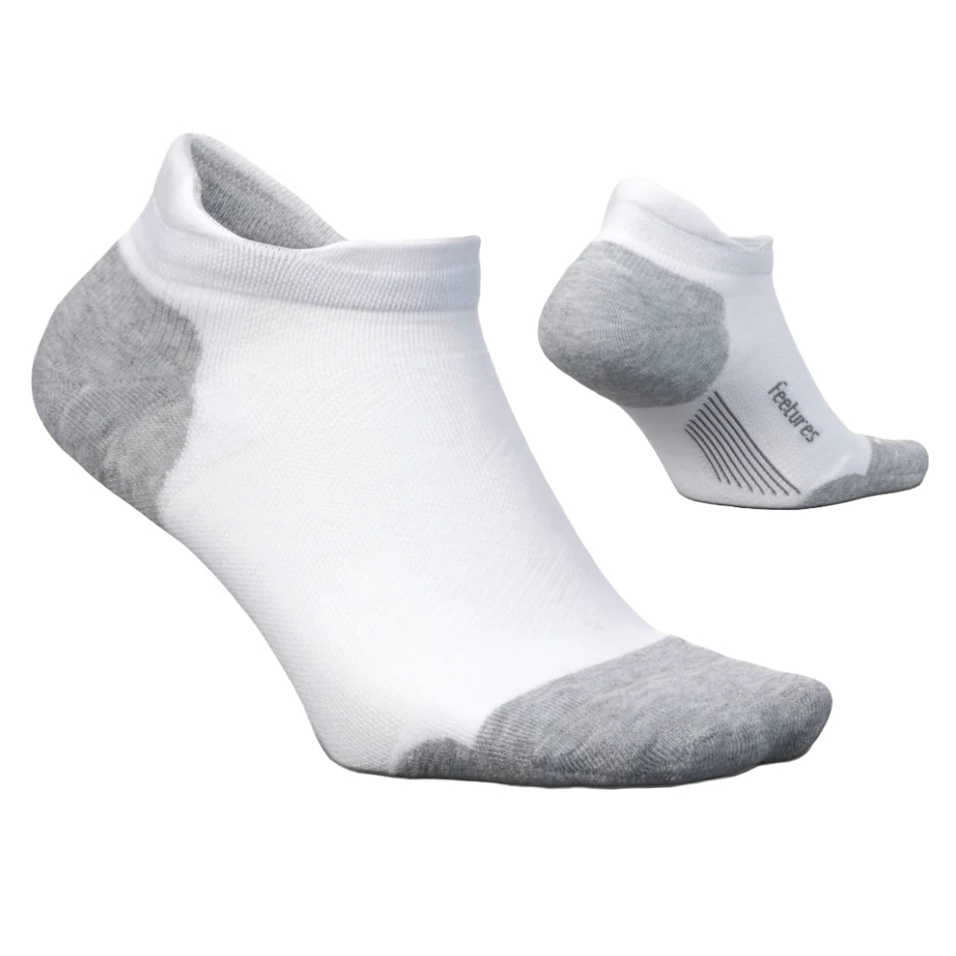 Elite Max Cushion No Show Tab Socks-Socks & Underwear-Feetures-White-Mountain Sports