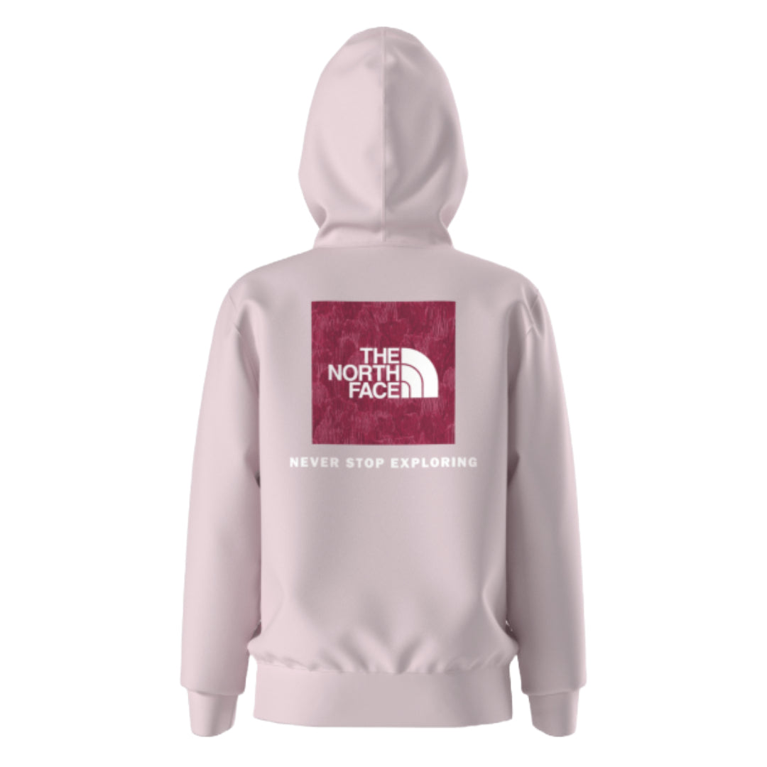 Teen Evolution Box NSE Pullover Graphic Hoodie-Sweatshirts & Hoodies-The North Face-Pale Blossom/Lali Guran Regenerative Ink Print-Mountain Sports