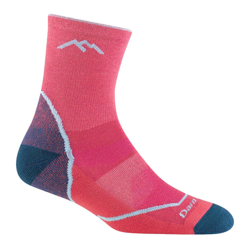 Kids Light Hiker Micro Crew Lightweight Hiking Sock-Socks & Underwear-Darn Tough-Raspberry-Mountain Sports