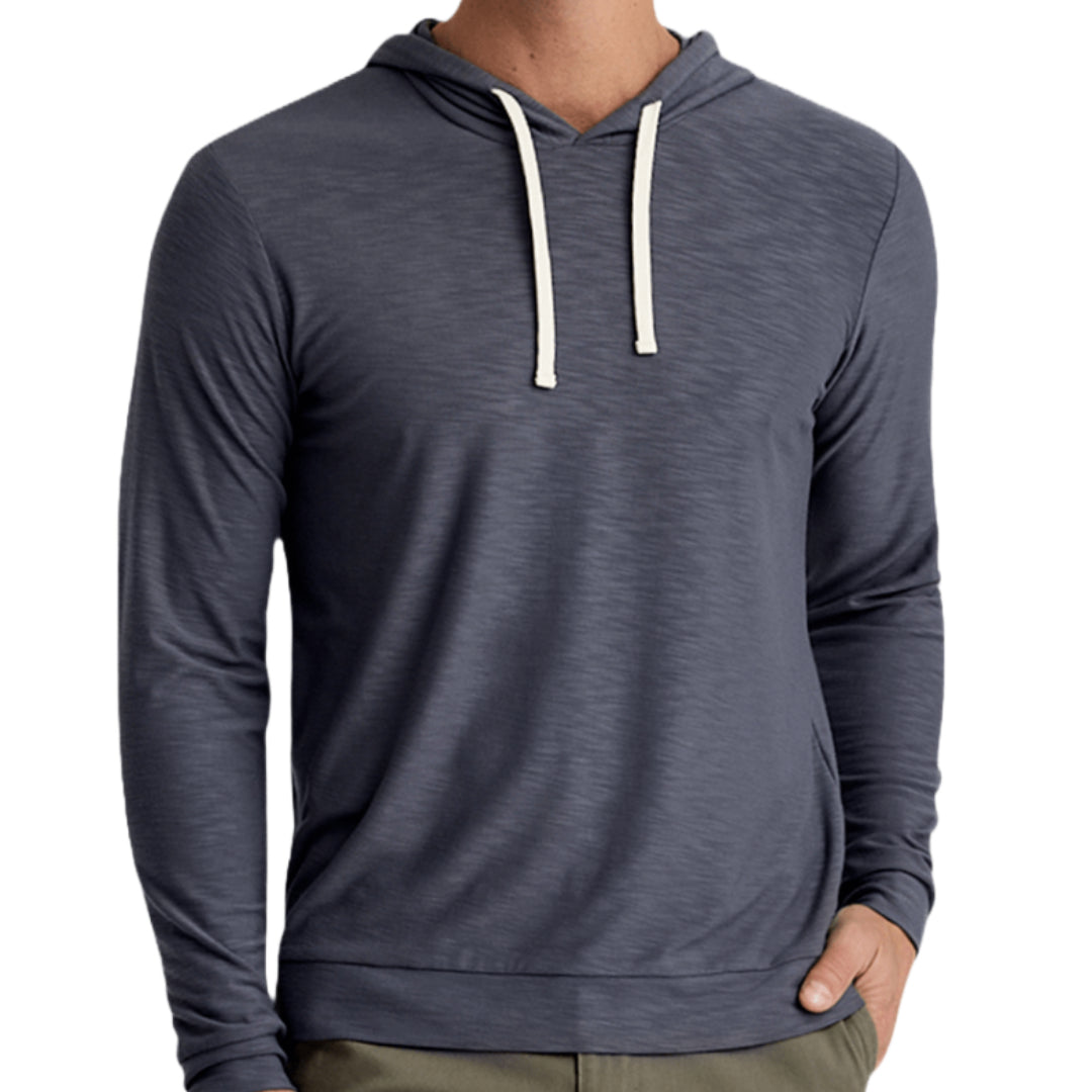 Mens Bamboo Slub Hoodie II-Sweatshirts & Hoodies-Free Fly-Storm Cloud-Mountain Sports