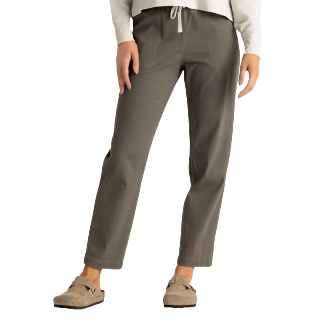 Womens Pacifica Twill Pant-Pants-Free Fly-Smokey Olive-Mountain Sports