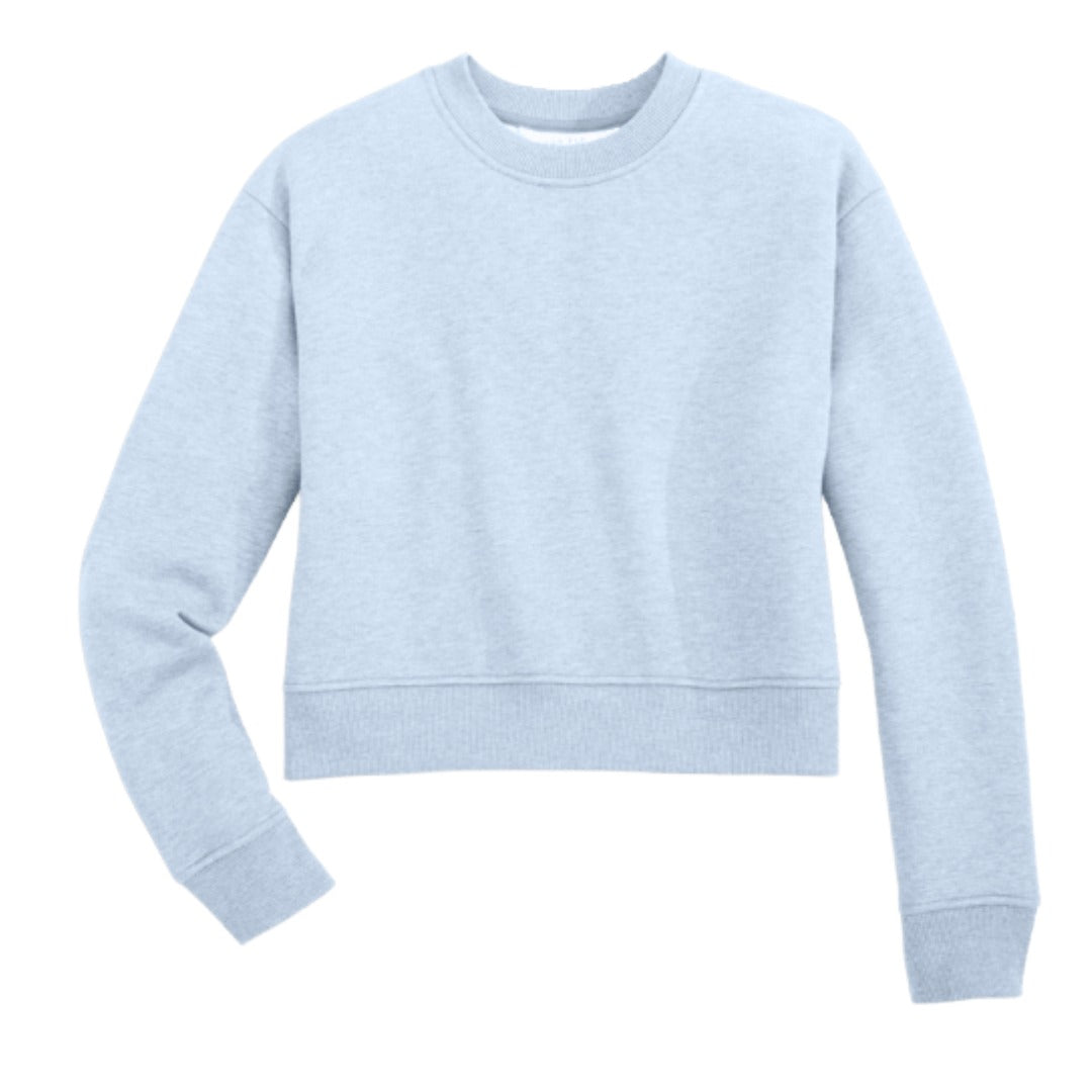 Womens Bamboo Northcoast Fleece Crew-Sweatshirts & Hoodies-Free Fly-Clear Sky-Mountain Sports
