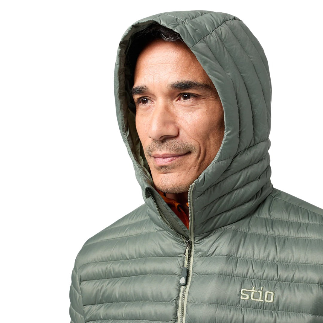 Mens Pinion Down Hooded Jacket-Jackets-Stio-Canyon Rock-Mountain Sports