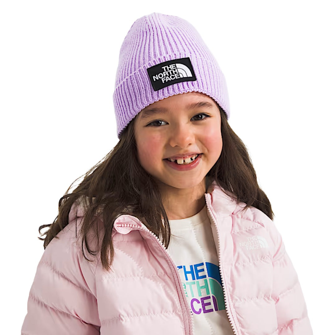Kids' TNF™ Logo Box Cuffed Beanie-Beanies-The North Face-Lite Lilac-Mountain Sports