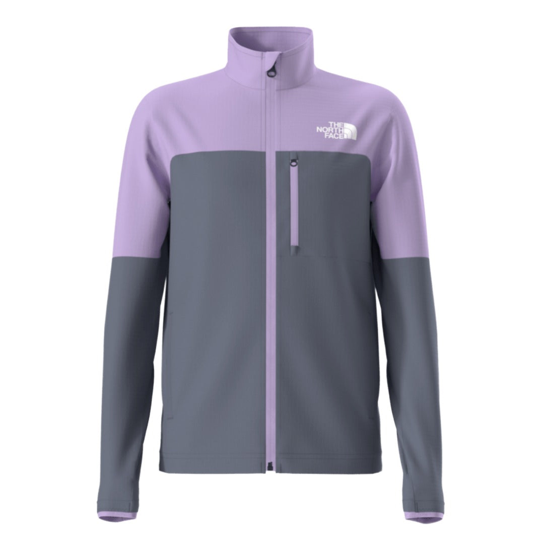 Teen Hike Midlayer Full Zip Jacket-Jackets-The North Face-Lite Lilac/Twilight Galaxy-Mountain Sports