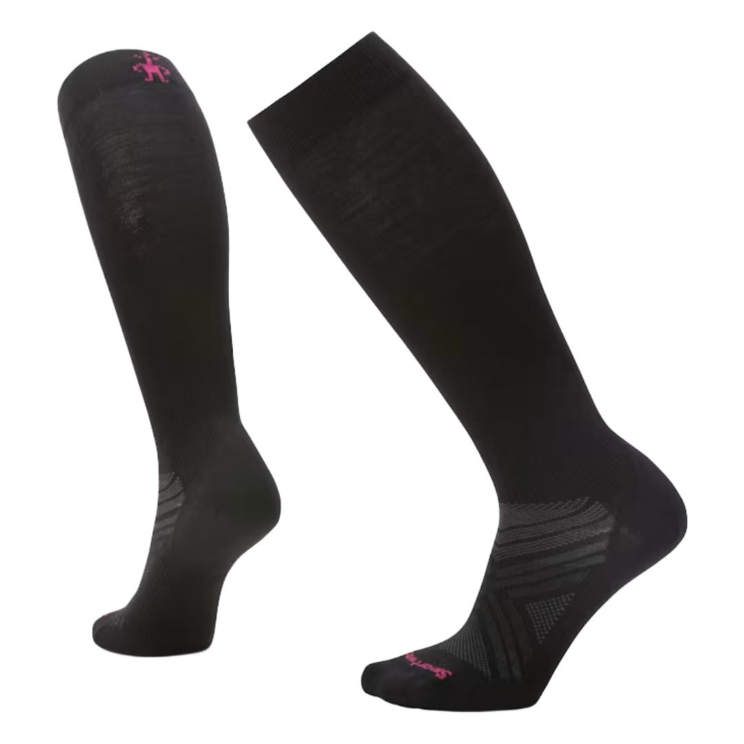 Womens Ski Zero Cushion Over-The-Calf Socks-Socks & Underwear-Smartwool-Black-Mountain Sports