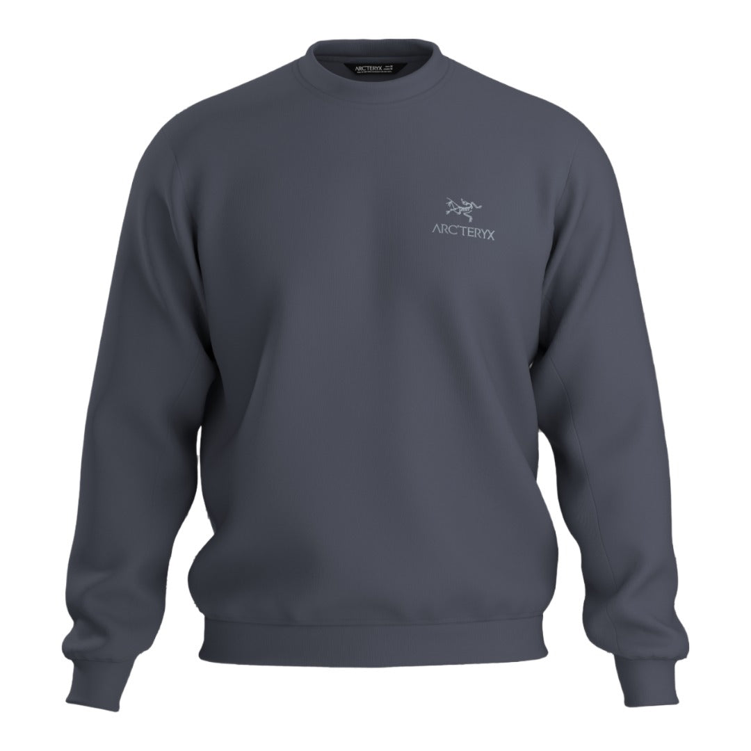 Mens Emblem Fleece Crew Neck Pullover-Sweatshirts-Arc'teryx-Dk Stratus-Mountain Sports