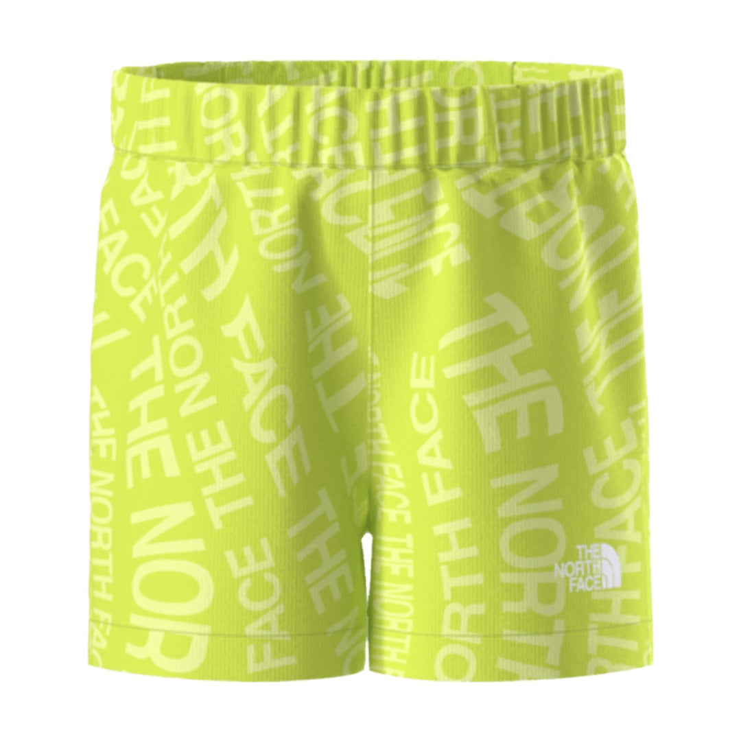 Kids Class V Short-Shorts-The North Face-Fizz Lime Logo Weather Topo Phantom Print-Mountain Sports