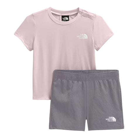 Baby 24/7 Set-Two-Piece Sets-The North Face-Pale Blossom/Transcendent Grey-Mountain Sports