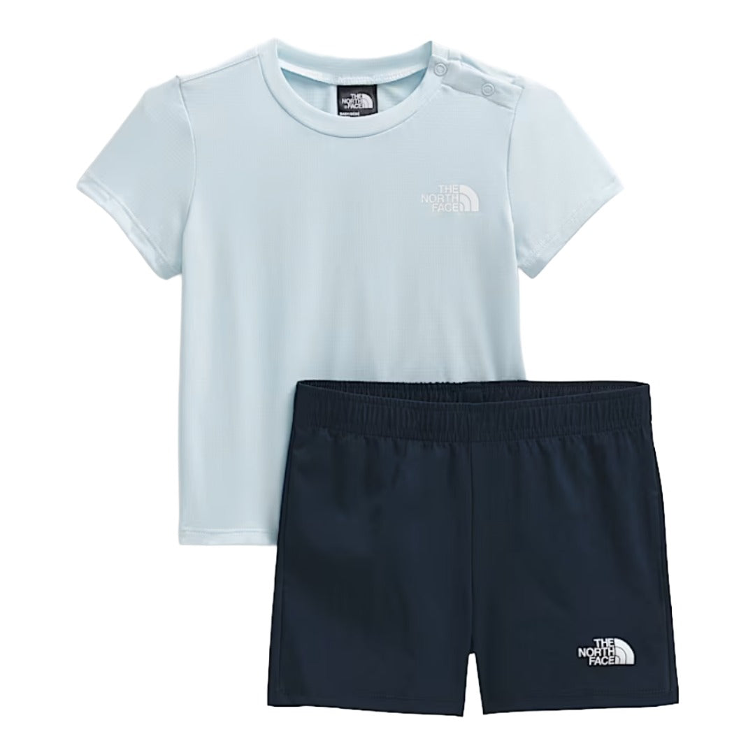 Baby 24/7 Set-Two-Piece Sets-The North Face-Polar Haze/Summit Navy-Mountain Sports