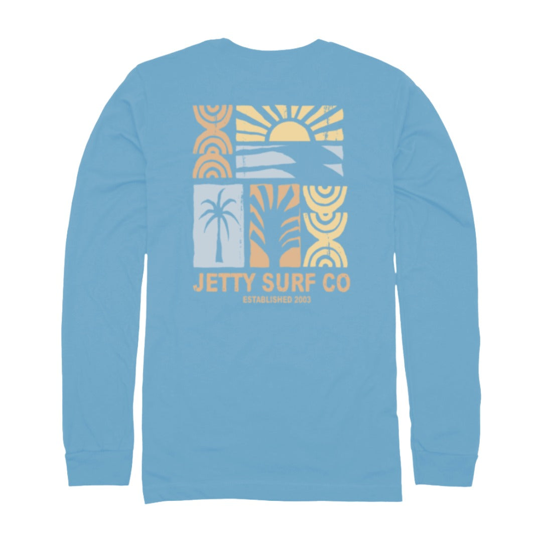 Kids Retreat UV Long Sleeve Shirt-Jetty-Blue-Mountain Sports