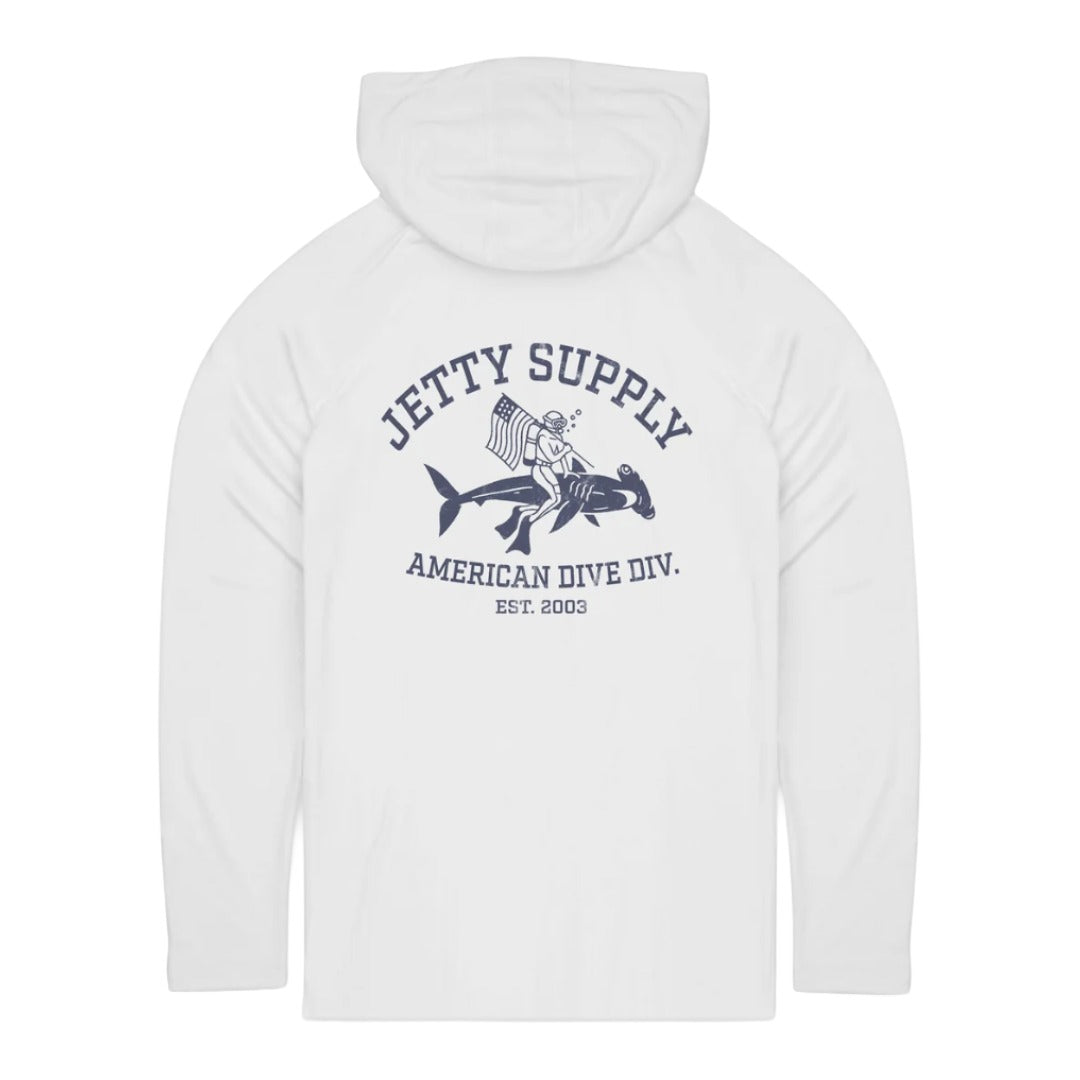 Kids Division UV Hoodie-Jetty-White-Mountain Sports