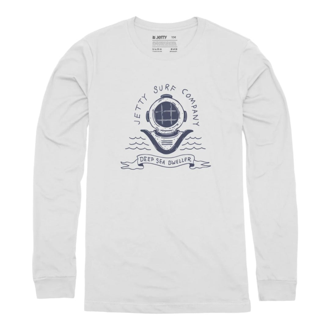 Kids Sea Dweller UV LS Shirt-Jetty-White-Mountain Sports