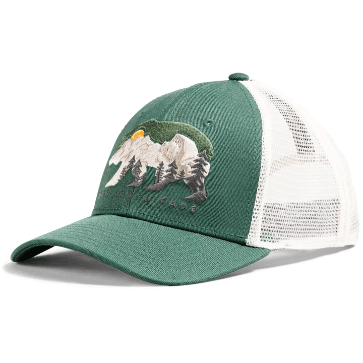 Unisex Embroidered Mudder Trucker-Hats-The North Face-Dark Sage/Gardenia White-Mountain Sports