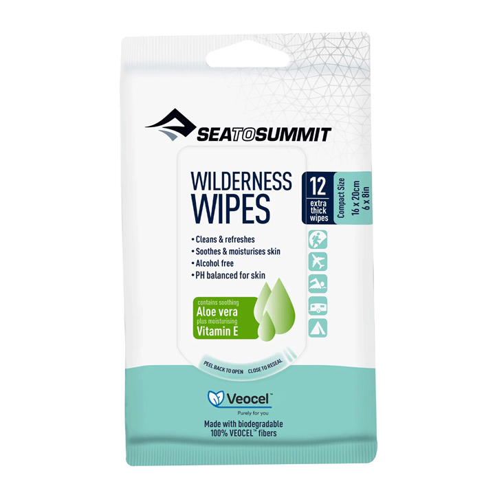Compact Wilderness Wipes-Personal Hygiene-Sea to Summit-12 Pack-Mountain Sports