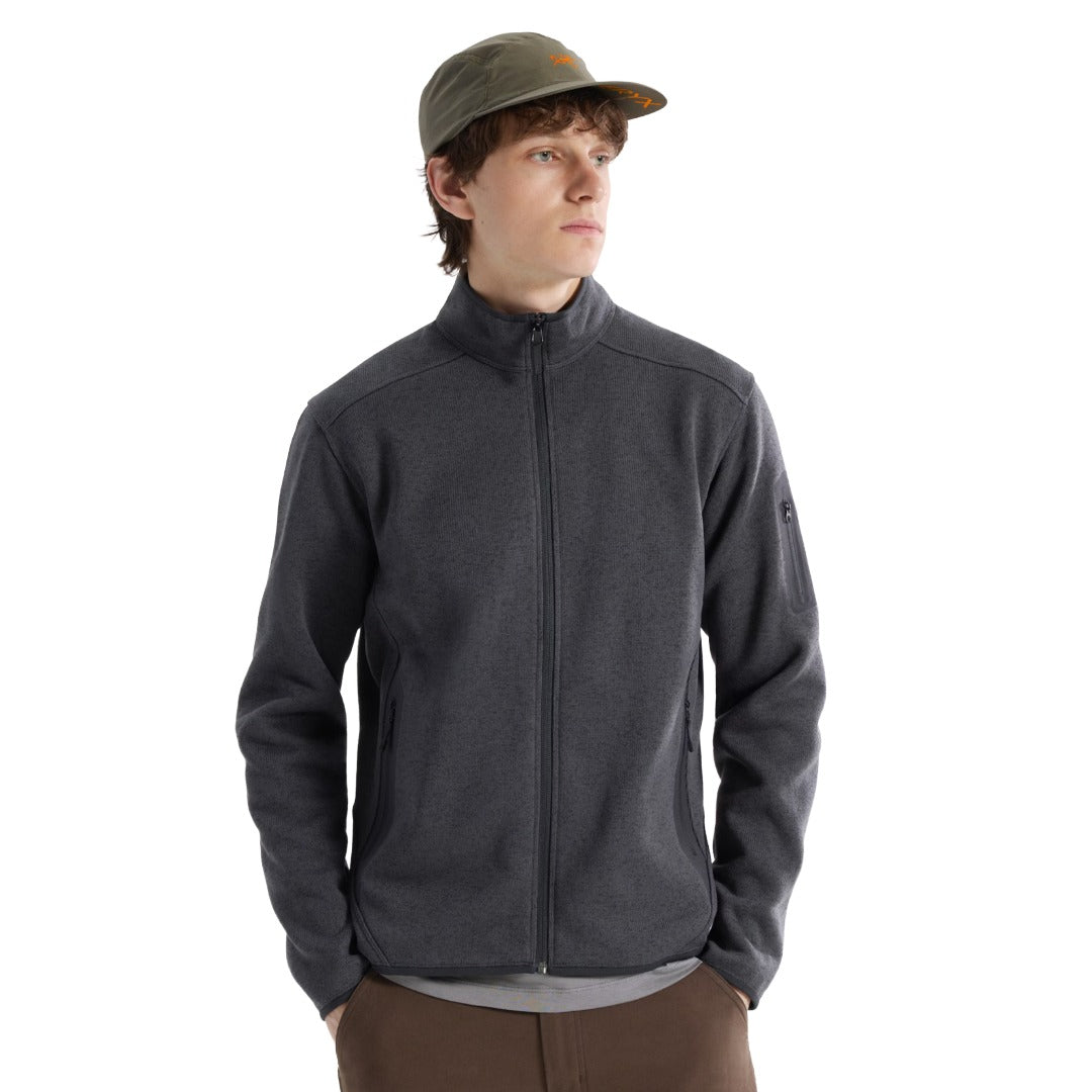 Mens Covert Cardigan-Cardigans-Arc'teryx-Black Heather II-Mountain Sports