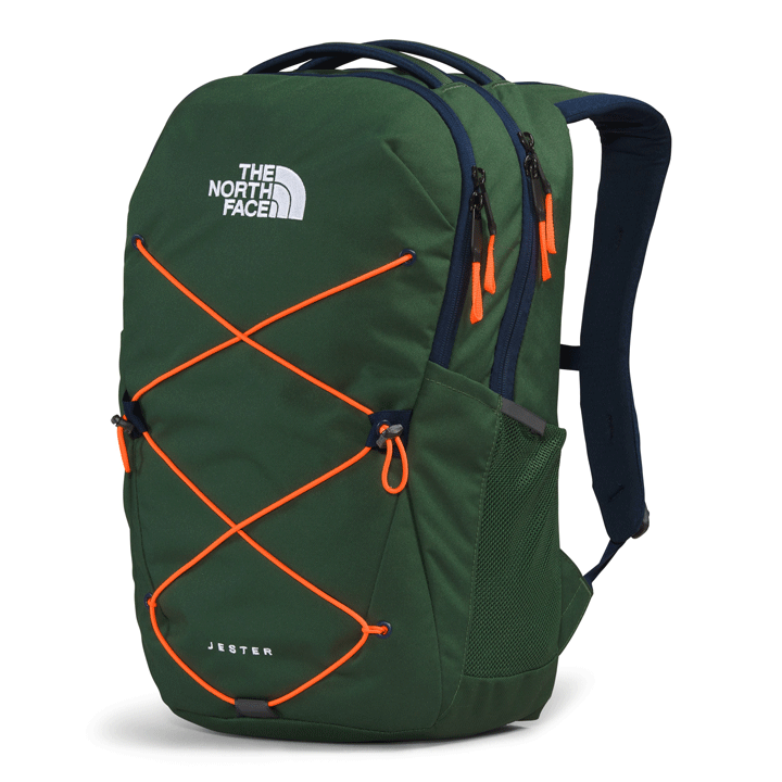 Jester Backpack-Backpacks-The North Face-Pine Needle/Summit Navy/Power Orange-Mountain Sports