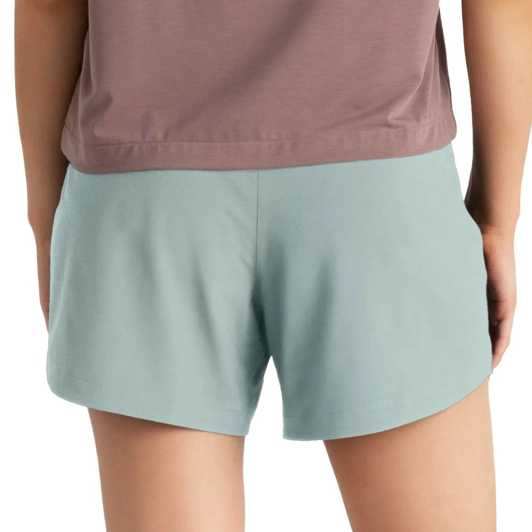 Womens Bamboo Lined Breeze Short – 5"-Shorts-Free Fly-Black/Silver-Mountain Sports