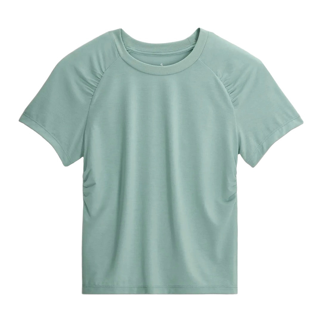 Womens Elevate Lightweight Fitted Tee-Long Sleeve Shirts-Free Fly-Ocean Mist-Mountain Sports