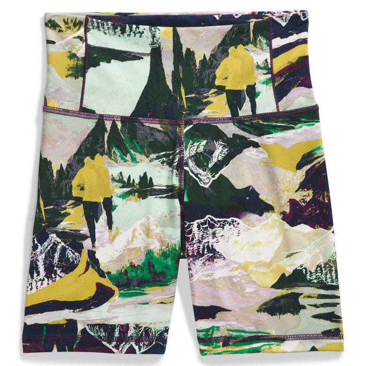 Womens Dune Sky Tight Short-Shorts-The North Face-Black Currant Purple Trail Dream Print-Mountain Sports