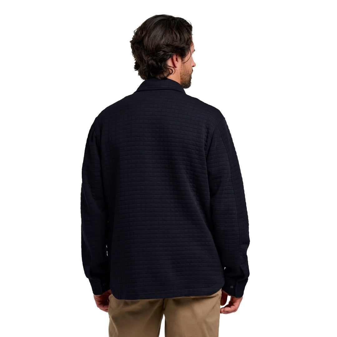 Mens Downvalley Overshirt-Button Up Shirts-Free Fly-Black-Mountain Sports