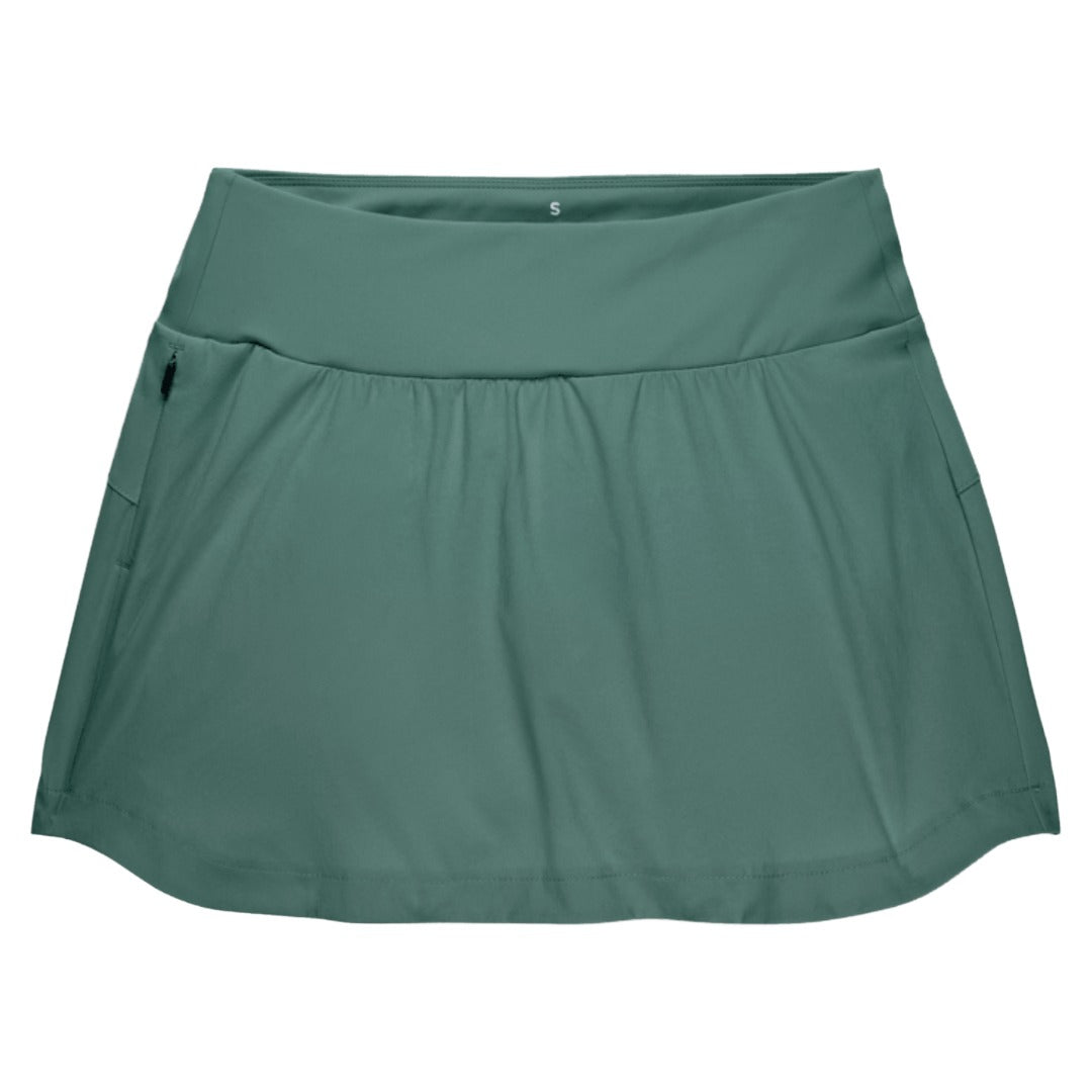 Womens Bamboo Lined Active Breeze Skort 13"-Skorts-Free Fly-Sea Pine-Mountain Sports