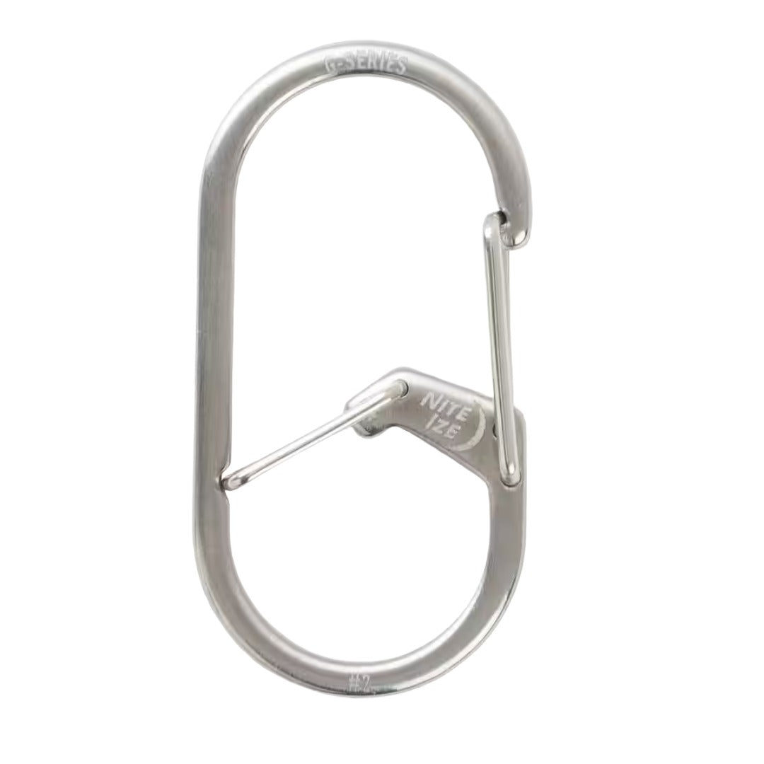 G-Series® Dual Chamber Carabiner #2-Carabiners-Nite Ize-Stainless-Mountain Sports