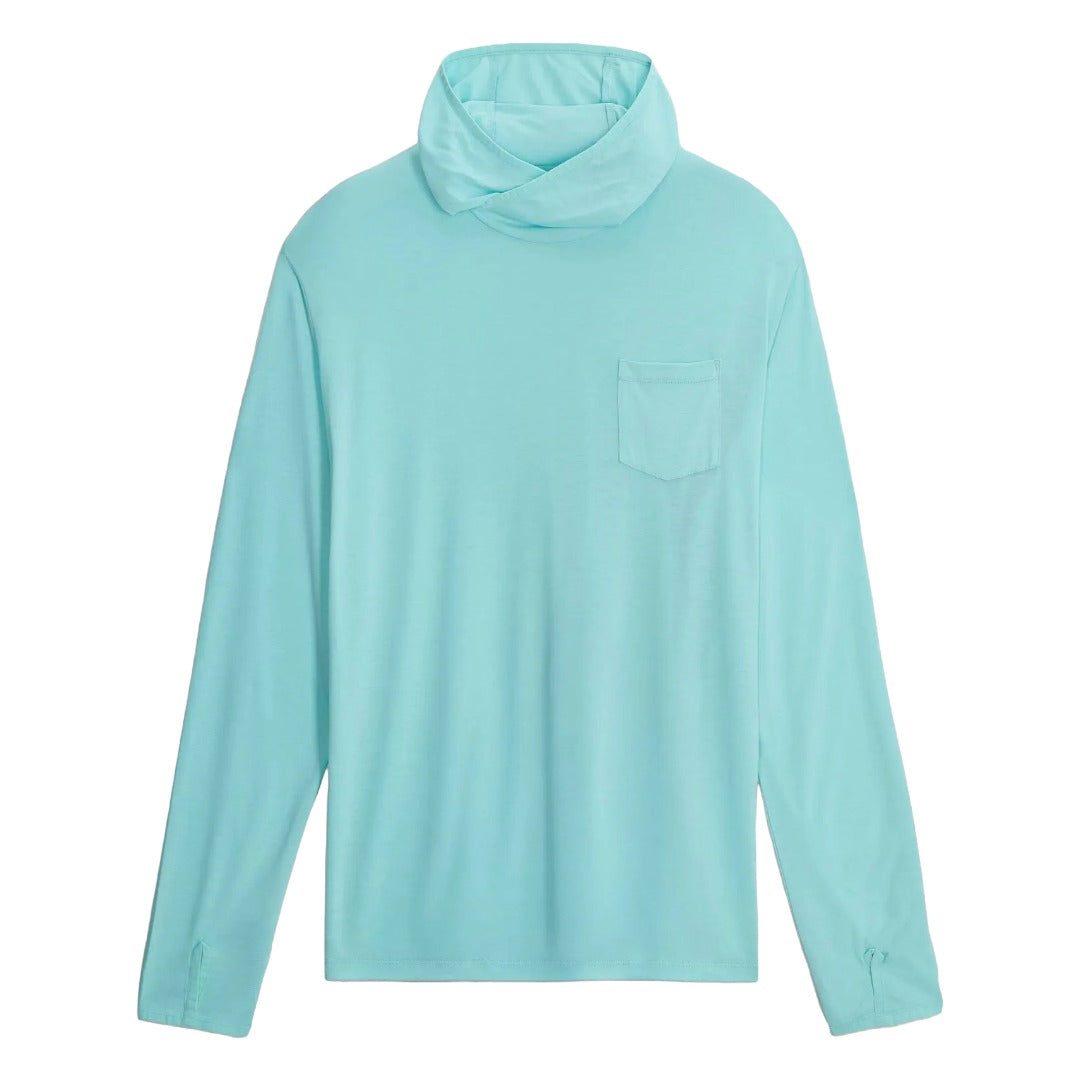 Mens Bamboo Lightweight Hoodie-Hoodies-Free Fly-Bahama Blue-Mountain Sports