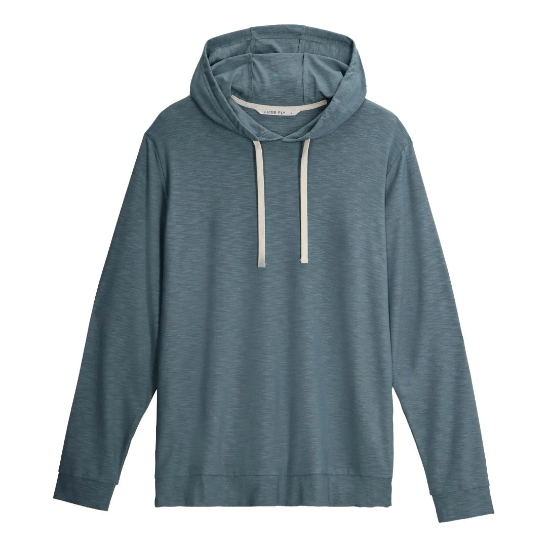 Mens Bamboo Slub Hoodie II-Sweatshirts & Hoodies-Free Fly-Stormy Sea-Mountain Sports