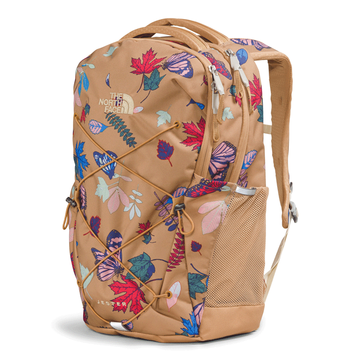 Womens Jester Backpack-Backpacks-The North Face-Almond Butter Fall Wanderer Print/Almond Butter/Gravel-Mountain Sports