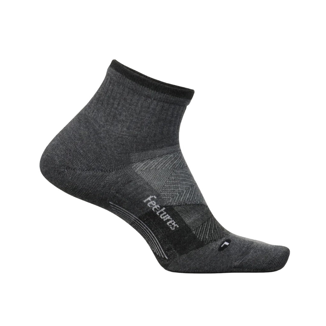 Elite Trail Max Cushion Quarter Socks-Socks & Underwear-Feetures-Gray-Mountain Sports