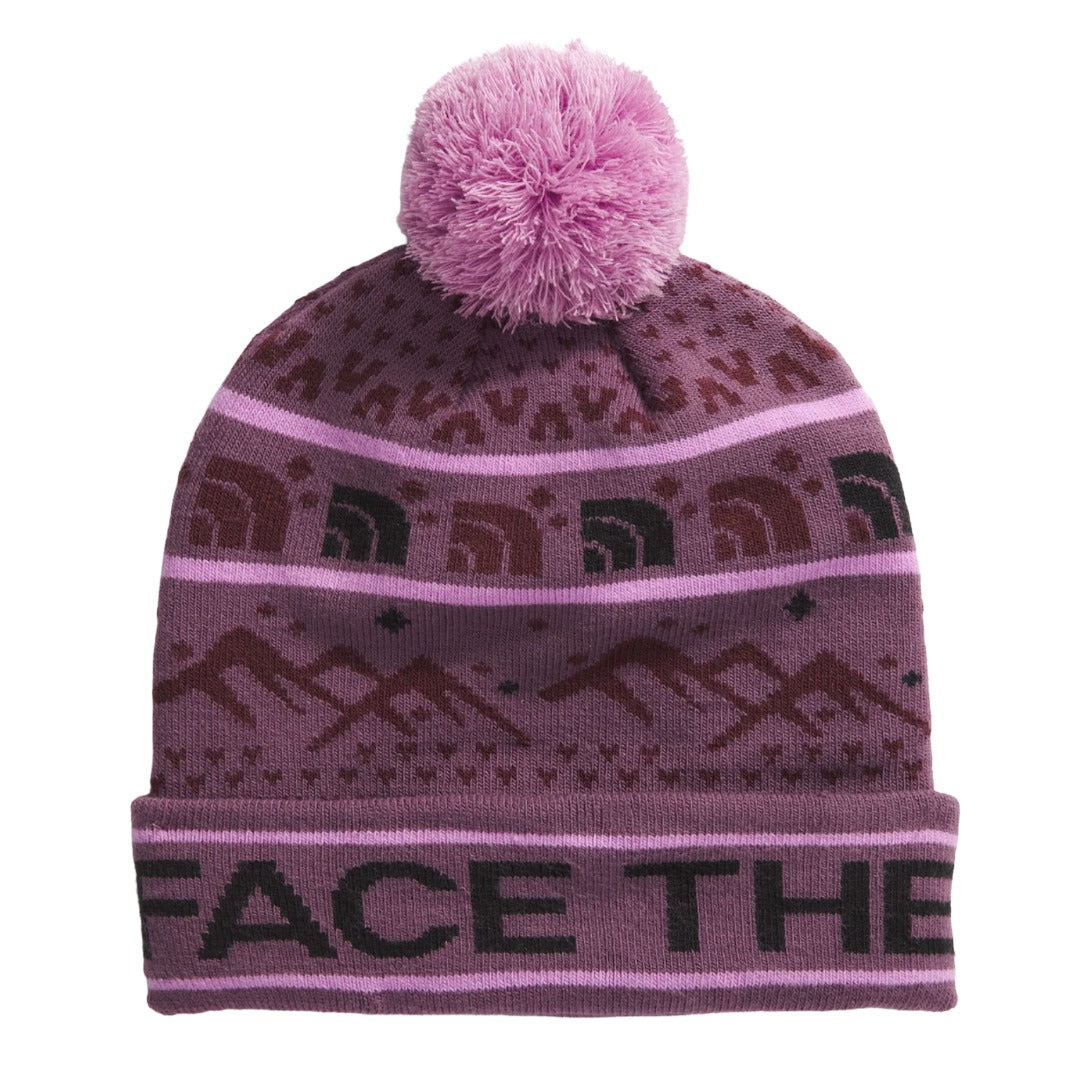 Ski Tuke-Snow Hats & Headwear-The North Face-Midnight Mauve/Dragonfruit TNF Fairisle Jacquard-Mountain Sports